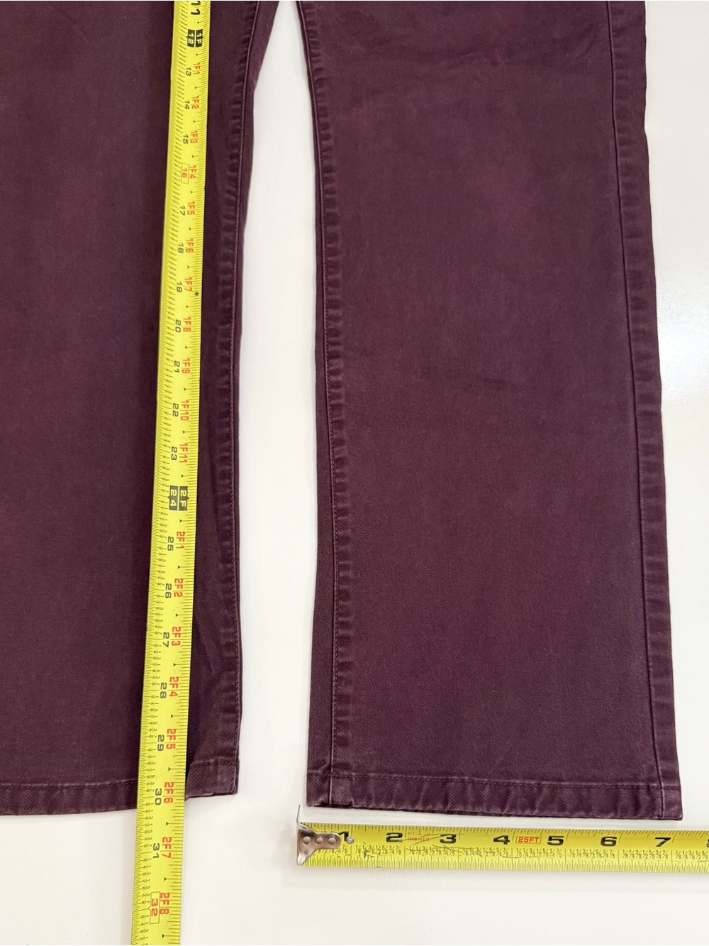 NEW BONOBOS Pants Men 31x30” Chino Slim Straight Burgundy Cotton Stretch Preppy - Picture 15 of 15
